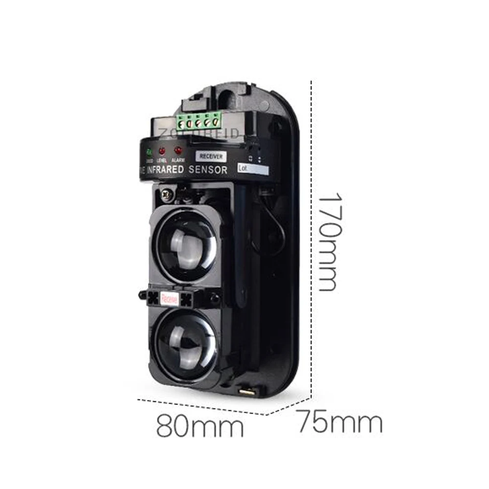 Sensor de doble haz, Detector de intrusión infrarrojo activo IR 30m, barrera de pared perimetral al aire libre, valla para alarma GSM