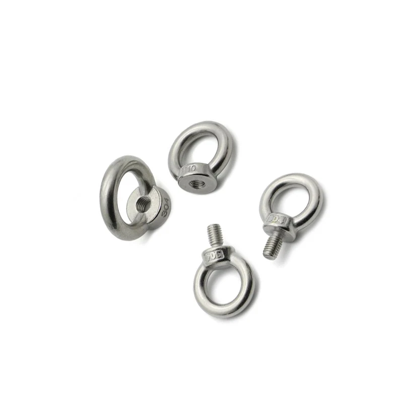 1-5PCS Lifting eye nuts/screw Ring eyebolt Ring hooking nut screws M3 M4 M5 M6 M8 M10 M12 M14 M16 304 Stainles steel