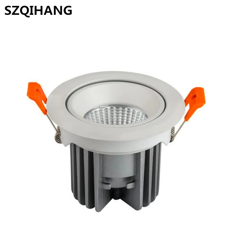 

Dimmable Led Downlight light COB Ceiling Spot Light 10W Embedded Down lamp Recessed Lights Indoor Lighting Adjustable Angle.