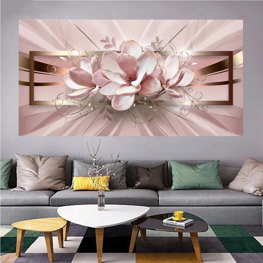 Grande pittura diamante 5d fai da te orchidea fiore rosa pittura diamante punto croce mosaico ricamo diamante quadrato rotondo TF2040