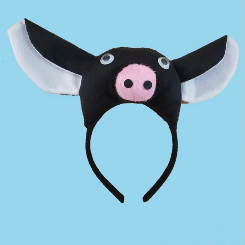 Adult Child Boy Girl Pig Cho Hakkai 3D Headband Tail Tie Animal Cosplay Costume Set Party Halloween Costume for Kids Christmas