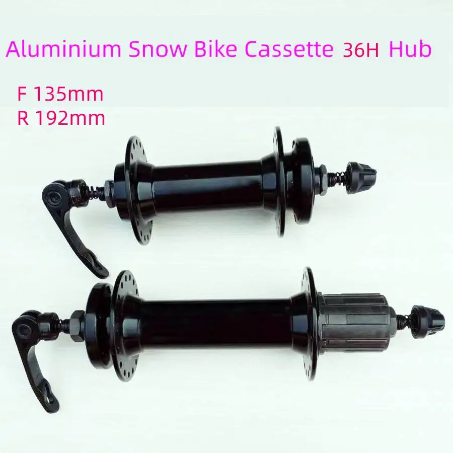 Mozzo Fat Bike anteriore/posteriore 135mm 170 192 195mm 32 36 fori bicicletta da neve cassetta in alluminio freno a disco bici da neve mozzi in lega