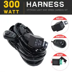 300W 12V 40A Switch Automotive Relay Wiring Kit for Offroad Boat Car Tractor Truck 4x4 SUV ATV LED Light Bar Fog LED Work Lamp