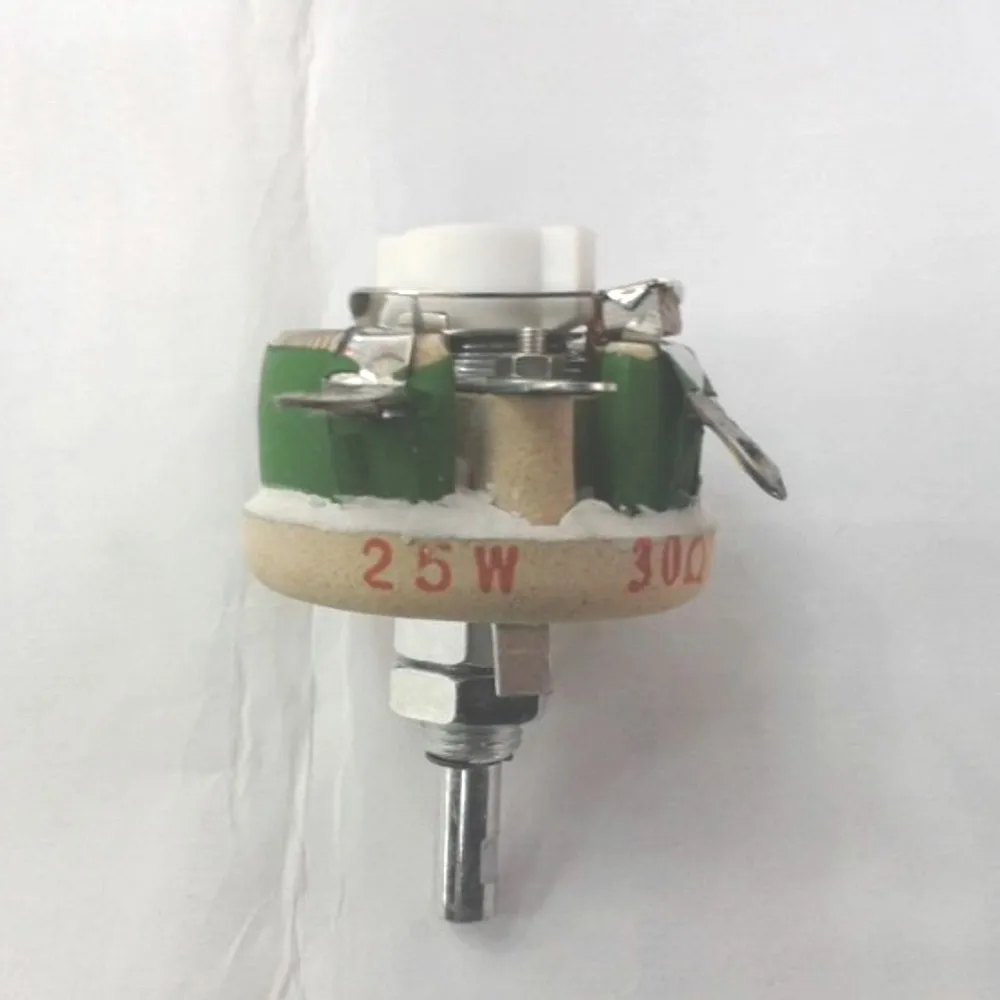BC1 Hochleistungs-Drahtpotentiometer, rotierende Rheostat-Scheibe, Keramik-Variabler Widerstand, 25 W, 5R, 10R, 20R, 50R, 100R, 200R, 300R, 500R, 1K – Detail 8