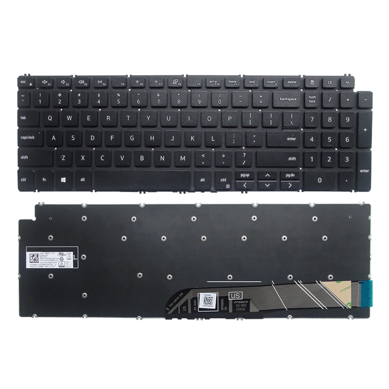 Clavier rétro4.2 américain pour Dell G15 5501 5502 5505 5 Tystro 15-5590 5501 7500 7501 5502 5591 5594 P83F511 5515 P88F P86F