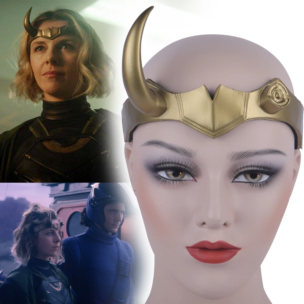 

Loki Helmet Horns Headgear Female Loki Headpiece Halloween Cosplay Costume Mask Accessories Props