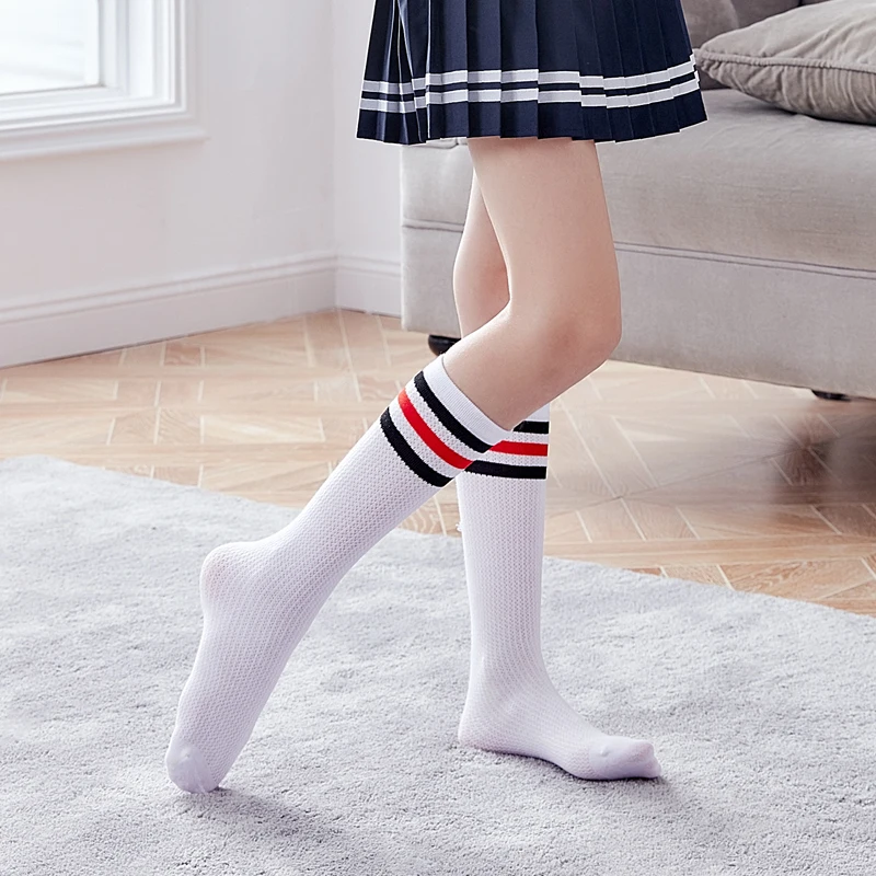 Student Socks Child Over Knee Stockings High Tube Long Socks Kids Dance Sport Cotton Soccer Socks