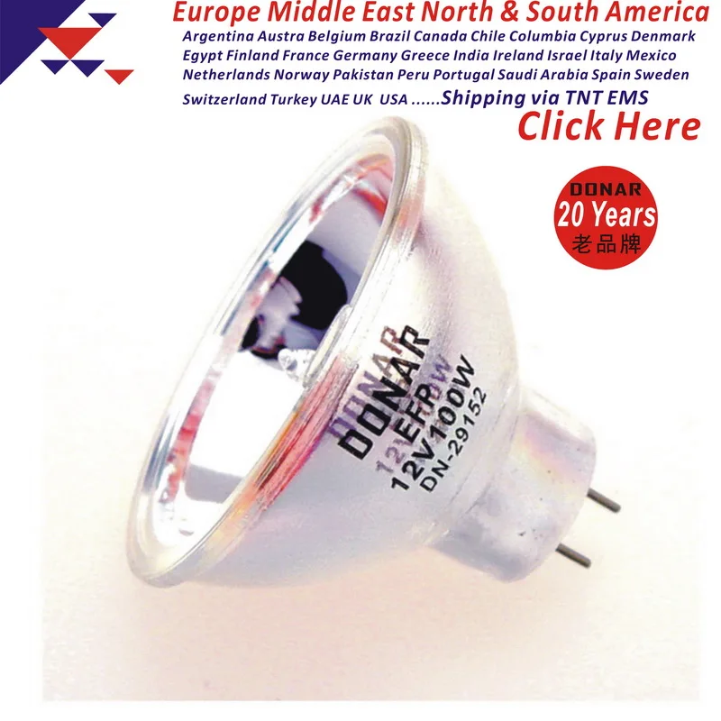 EFP 12V100W halogen cup 64627hlx, 6834fo microendoscope gastroscope cold light source bulb JCR