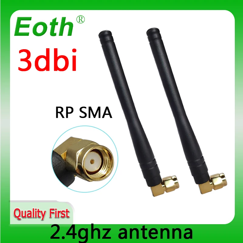 EOTH  2.4g antenna 3dbi sma female wlan wifi 2.4ghz antene pbx iot module router tp link signal receiver antena high gain