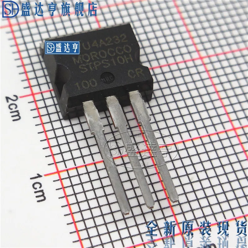 10Pcs/Lot STPS10H100CR 10A 100V TO262 DIP Schottky Barrier Diode/ NEW Original In Stock