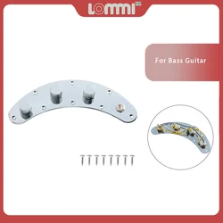 LOMMI Electric Bass Guitar Volume Prewired Loaded Switch Control Plate For Music Man Bass Guitar Chrome Electric Bass Parts