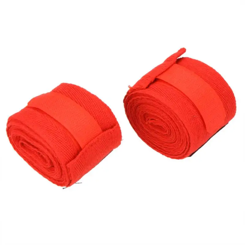 5cm Length 2.5M Cotton Sports Strap Boxing Bandage Sanda Muay Thai MMA Taekwondo Hand Gloves Wraps 1set