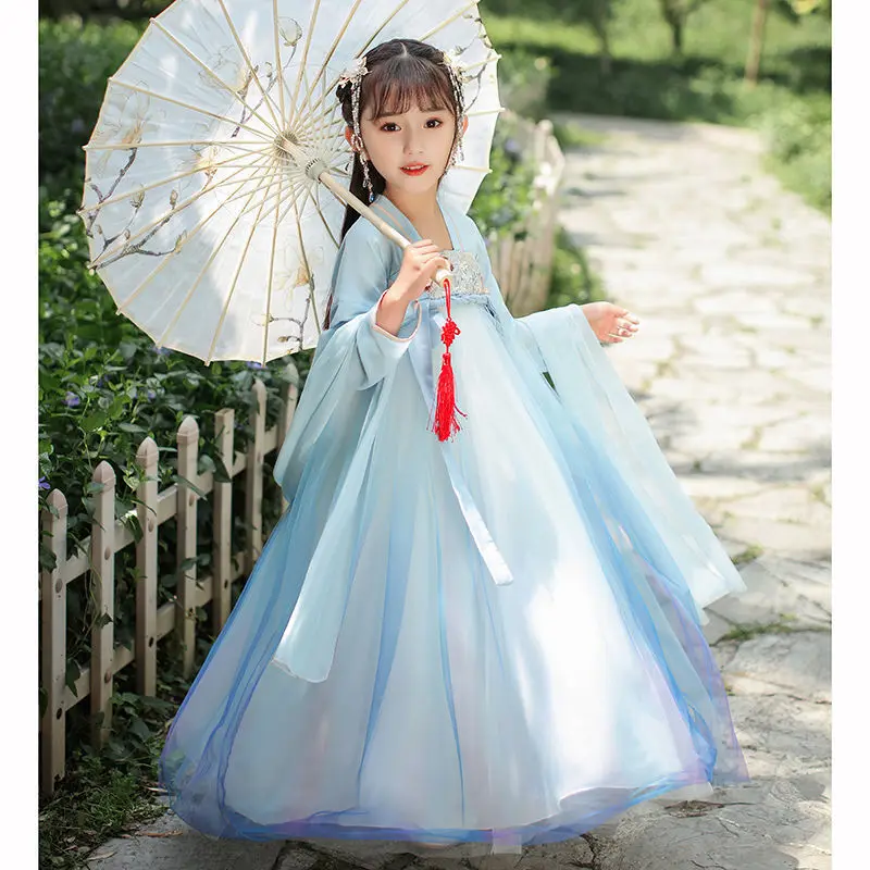 สาวฤดูใบไม้ร่วงใหม่โบราณสไตล์จีน Hanfu Super Fairy แขนยาว Sweet Lovely Princess กระโปรงพรรคเครื่องแต่งกาย