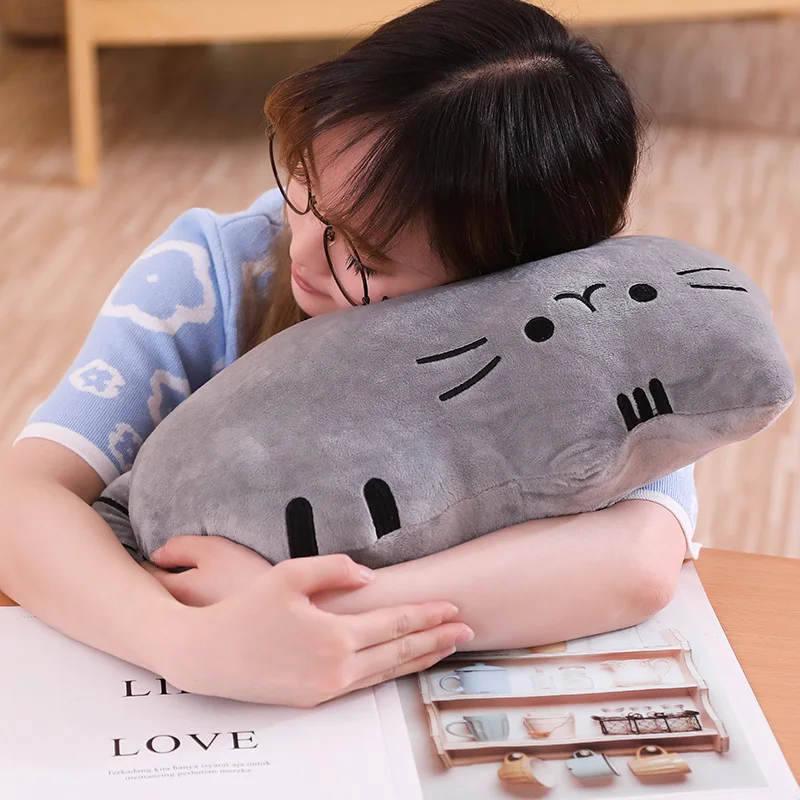 Kawaii Cat plush Pillow kitten Cushion soft Colorful Stuffed Toys gray pink white plush doll houseware gifts for girlfriend