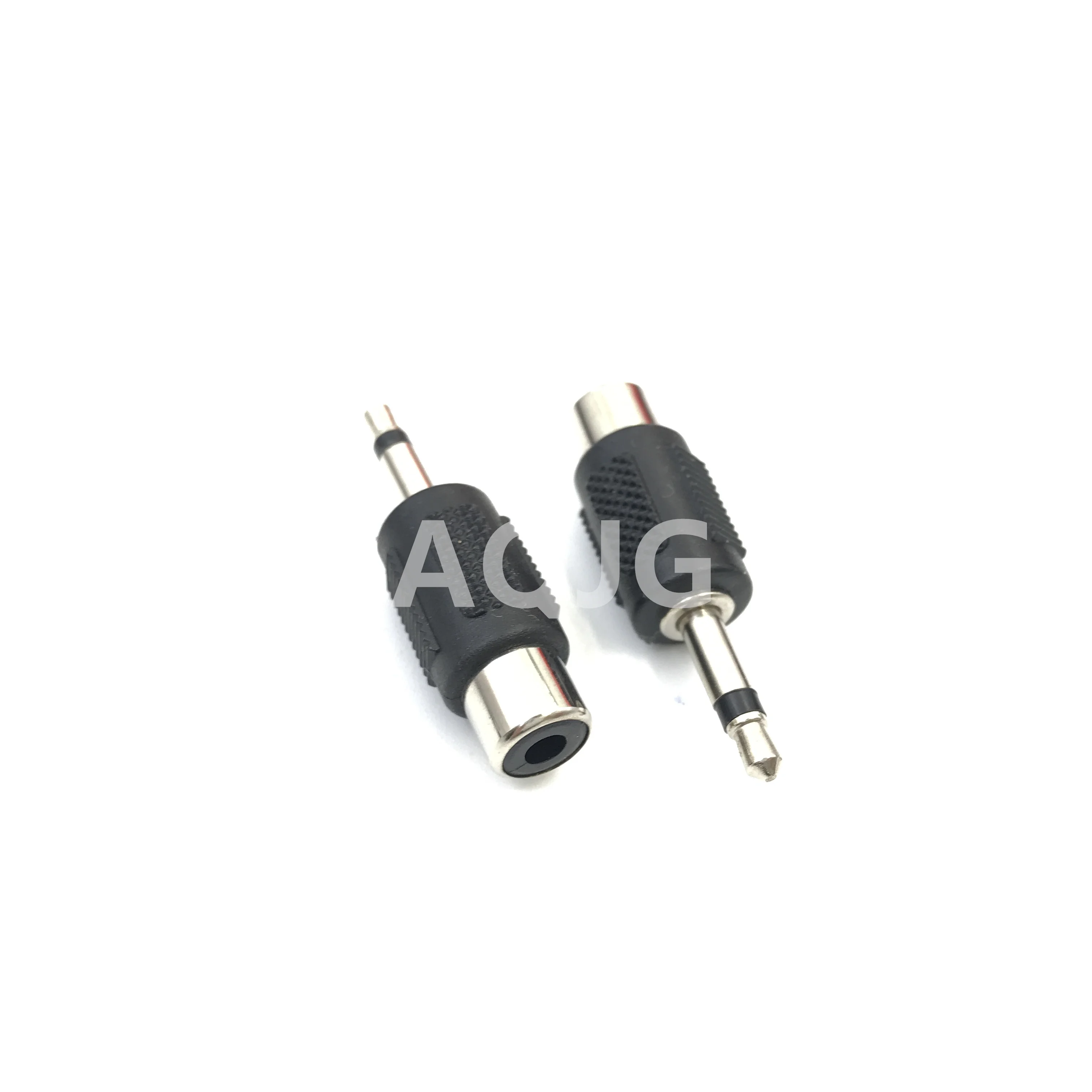 Dual channel 3.5 male to single RCA female audio conversion socket 3.5mm male to Lotus female AV metal adapter