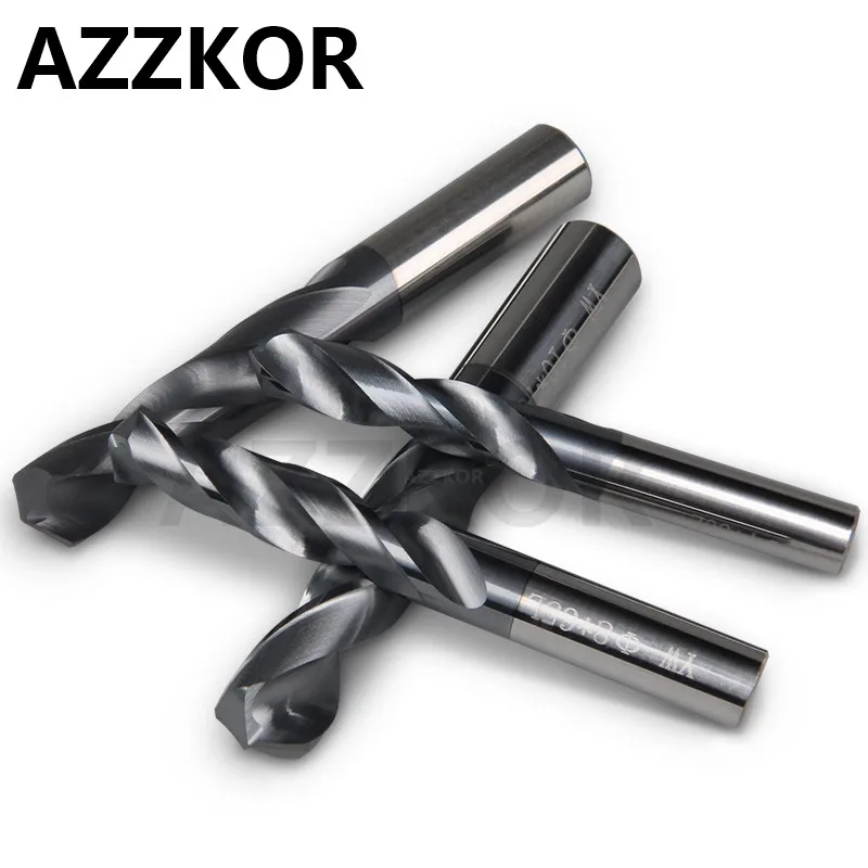 Carbide Alloy 3D Drill Tungsten Steel Super Hard Stainless Twist Bit Straight Handle Solid Interval 0.1mm For CNC Lathe Machine