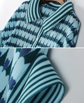 मियाके प्लीटेड हार्ट्स लव प्रिंटेड ड्रेस महिलाओं के लिए स्प्रिंग समर कार्डिगन सिंगल ब्रेस्टेड एलिगेंट फ्लेयर स्लीव डिज़ाइनर कपड़े 8 best sales मियाके पोशाक - №2