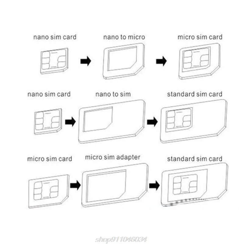 4 In 1แปลง Nano SIM Card ไปยัง Micro Adapter สำหรับ Iphone สำหรับ Samsung 4G LTE USB ไร้สาย router J02 21 Dropship