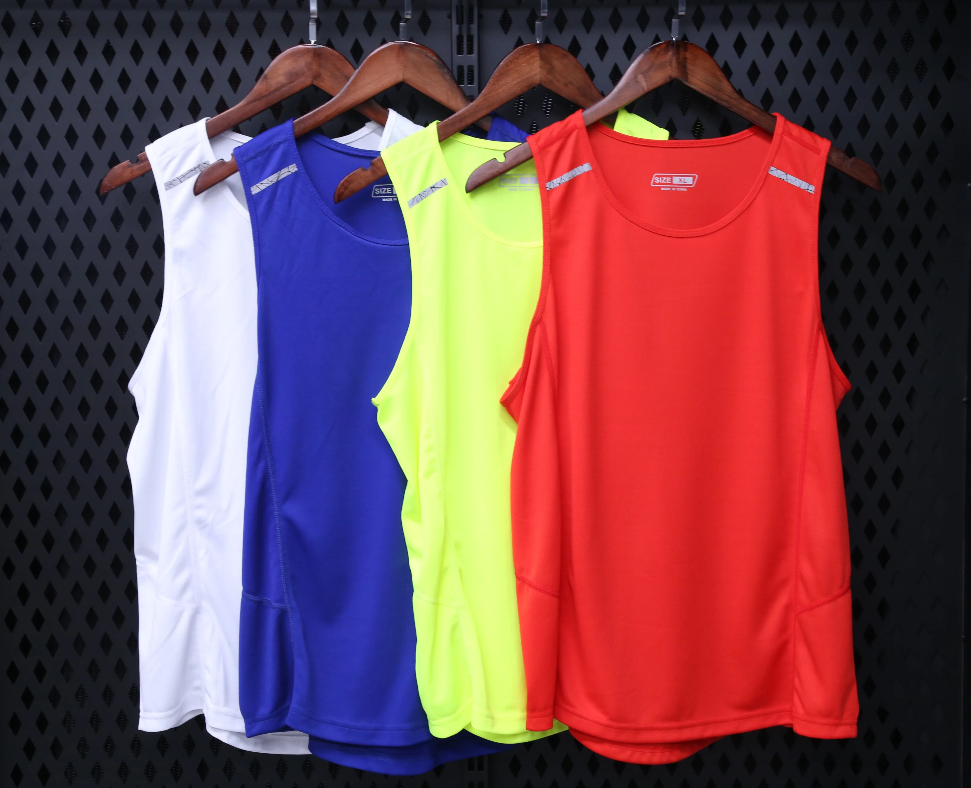 High quality spandex Men/Women Running Vest Gym Sleeveless Track and field Shirt marathon Slim Tank Sport Vest Top Training