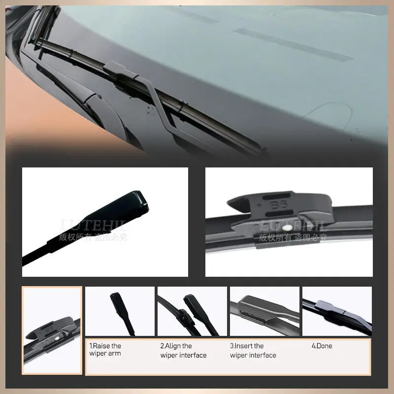 Wiper Front Wiper Blades For Renault Dacia Duster MK2 2017 - 2023 2018 2019 2020 2021 Windshield Windscreen Front Window 24\