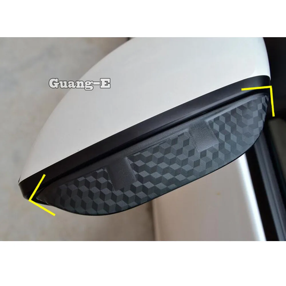 For Volkswagen VW Tiguan L MK 2016 2017 2018-2021 Car Rear View Side Glass Mirror Trim Frame Rain Shield Sun Visor Shade Eyebrow