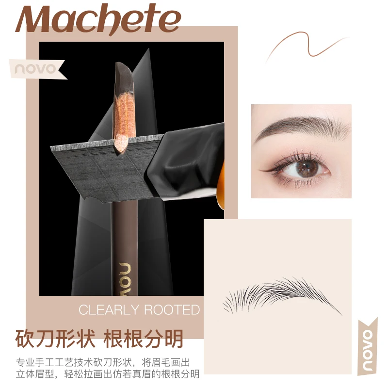 Eyebrow Pencil Makeup Eyebrow Enhancers Cosmetics Natural Long Lasting Tint Waterproof 4 Colors Wooden Eye Brow Pen with Brush