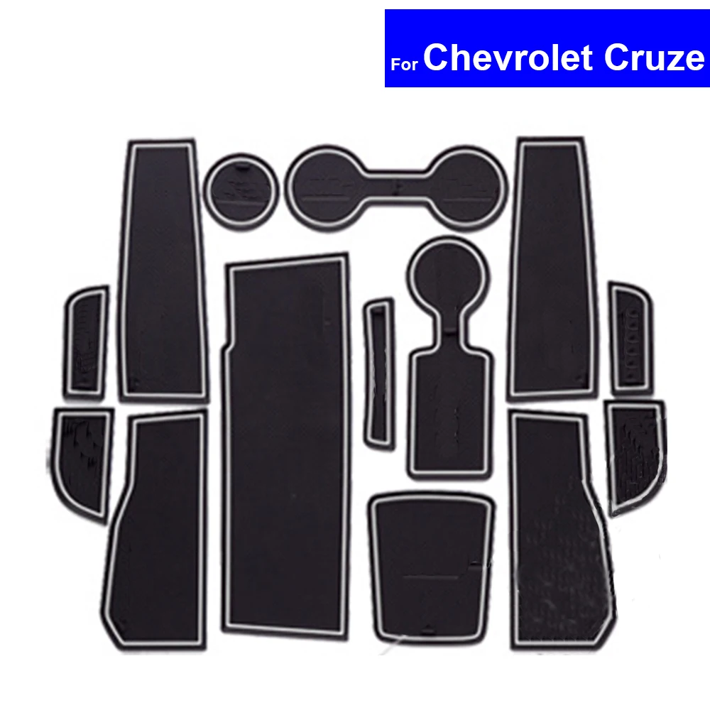 Non-slip Car Interior Door Gate Slot Mats Carpets Automotive Pads For Chevrolet Cruze 2015 2016 Door Groove Mat 