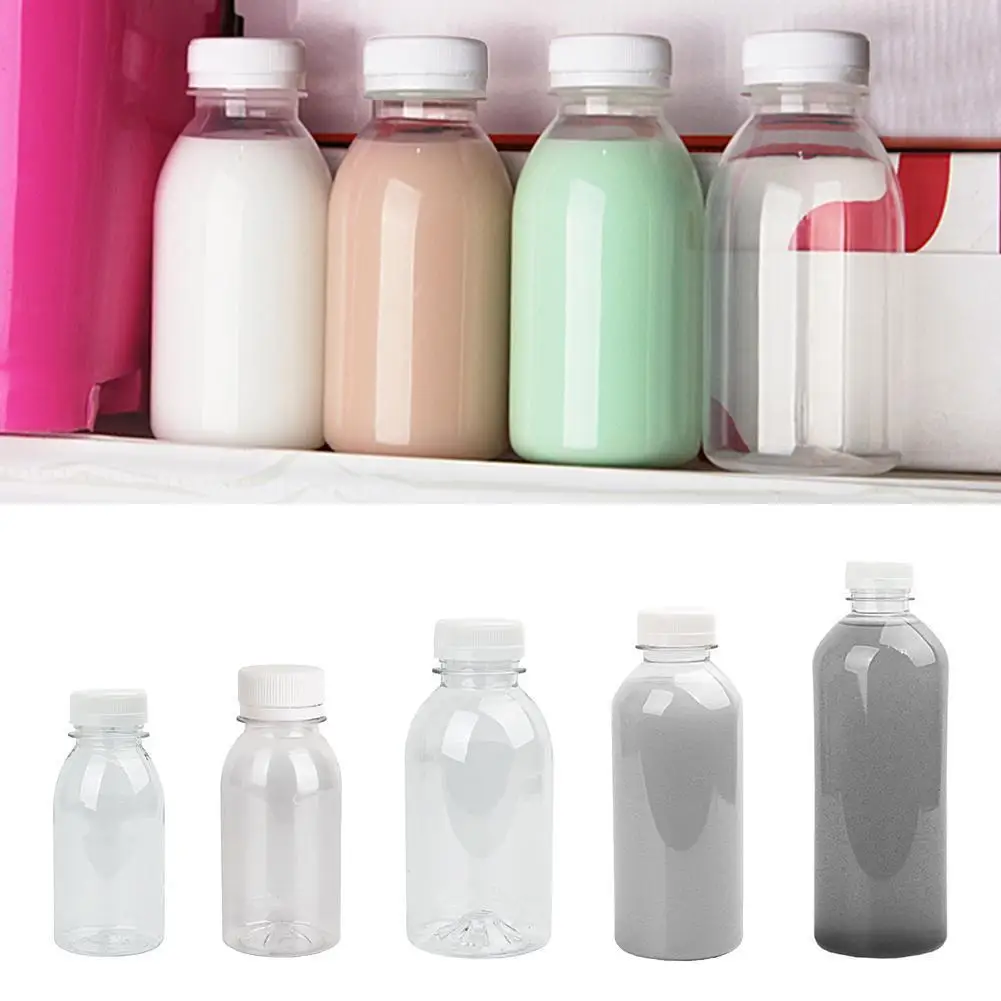 Plastic Milk Bottle Transparent Plastic Milk Storage Bottles Beverage Drinking Bottles Clear Milk Water Juice Bottle For Outdoor