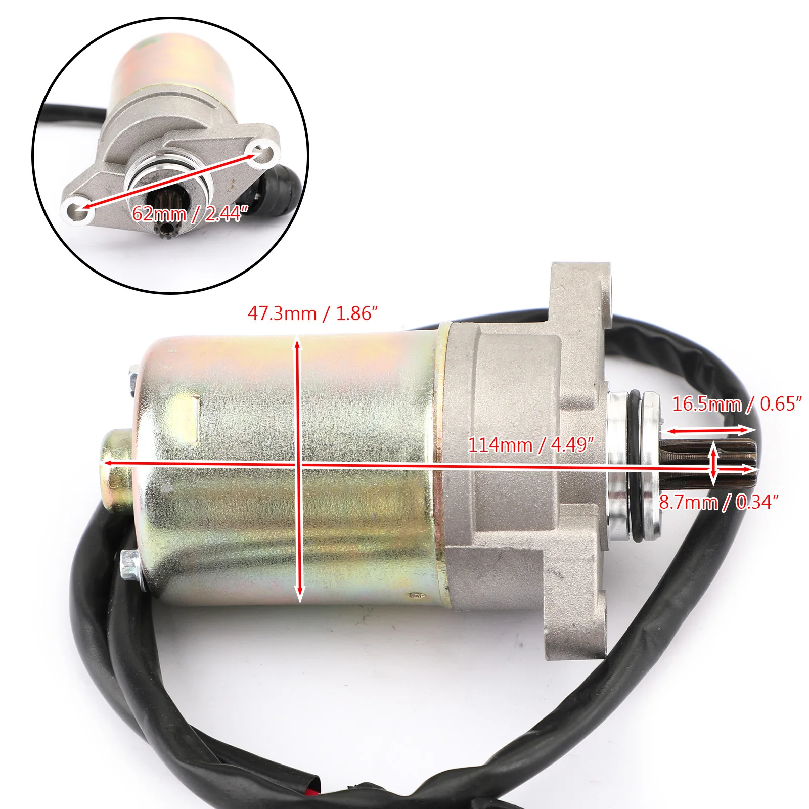 Artudatech For Can-Am DS70 DS90 DS 70 90 Mini STARTER Motor Engine Starting 9-Spline V31200DGF000 V31200DGF010