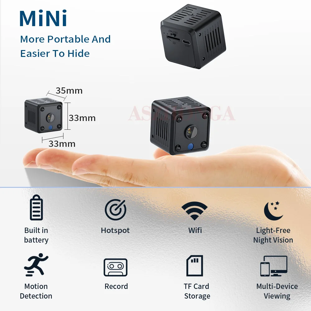 Mini Camera HD 1080P Sensor Night Vision Snapshot Loop Recording Camcorder Motion Car DVR Sport DV Video small Micro cam