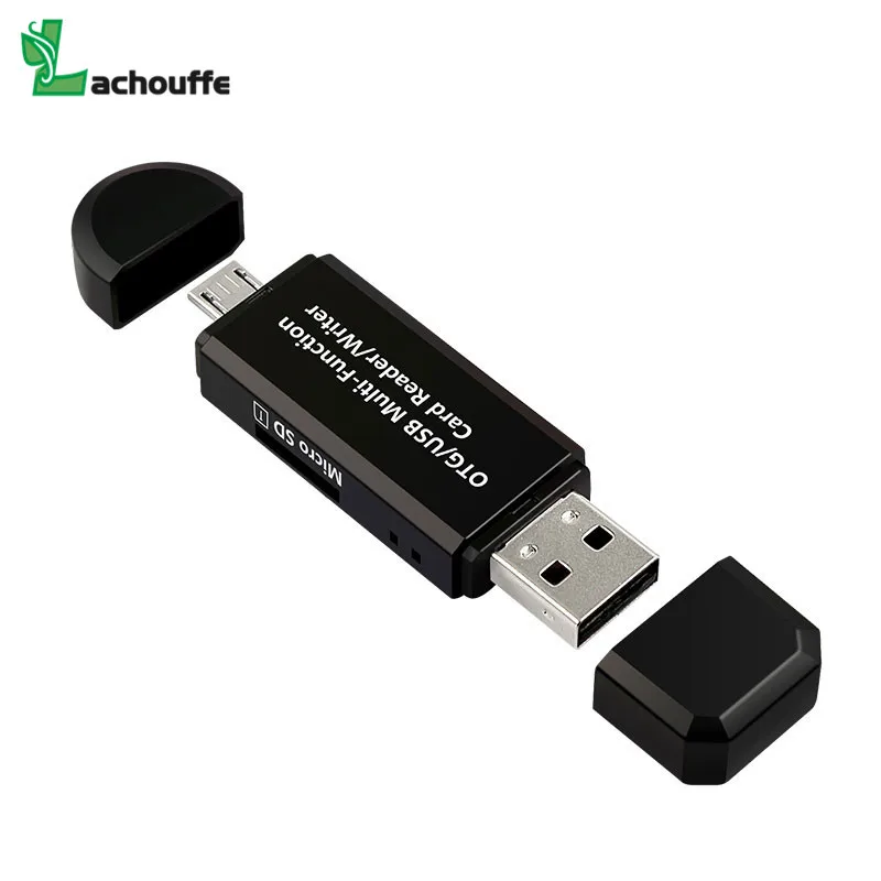 Adaptador Micro USB OTG 2 en 1 USB 2,0, lector de tarjetas SD para teléfono Android, tableta, PC, dispositivo de lectura de tarjetas de memoria, lector microsd