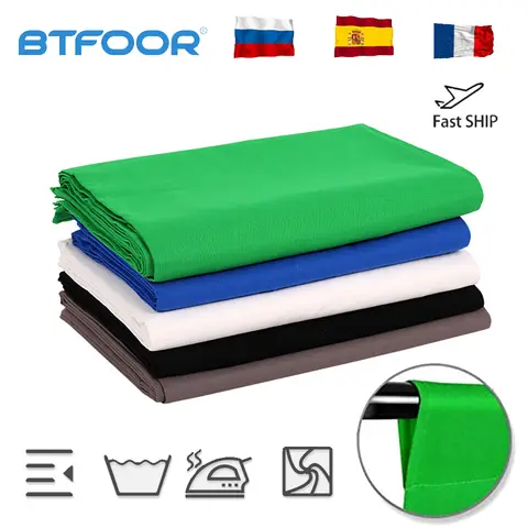 Groen Scherm Chromakey Cromakey Achtergronden Doek Fotografie Achtergrond Glad Katoen Voor Fotostudio Shoot Video