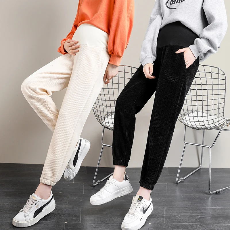 

The spring and autumn period and the external scene shooting pregnant women pants wearing pants fall fashion leisure haroun pant