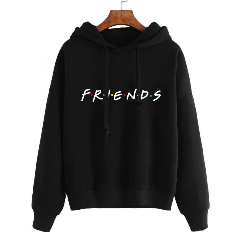 Streetwear Women Hoodies FRIENDS Letter Printing Women Sweatshirt Autumn Long Sleeve Hooded Pullovers Vintage Sweatshirts