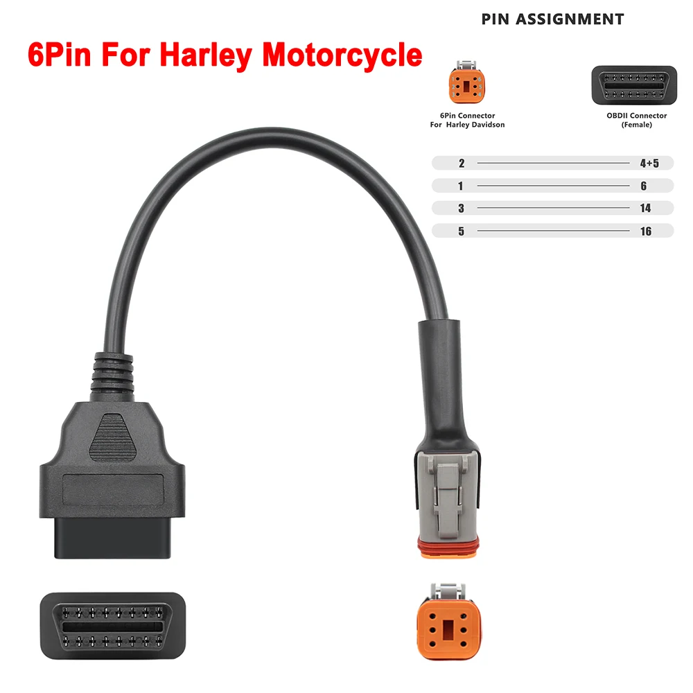 Para KTM motocicleta OBD 2 cable de extensión conector OBD2 para YAMAHA para HONDA Moto para SUZUKI para Ducati para Kawasaki