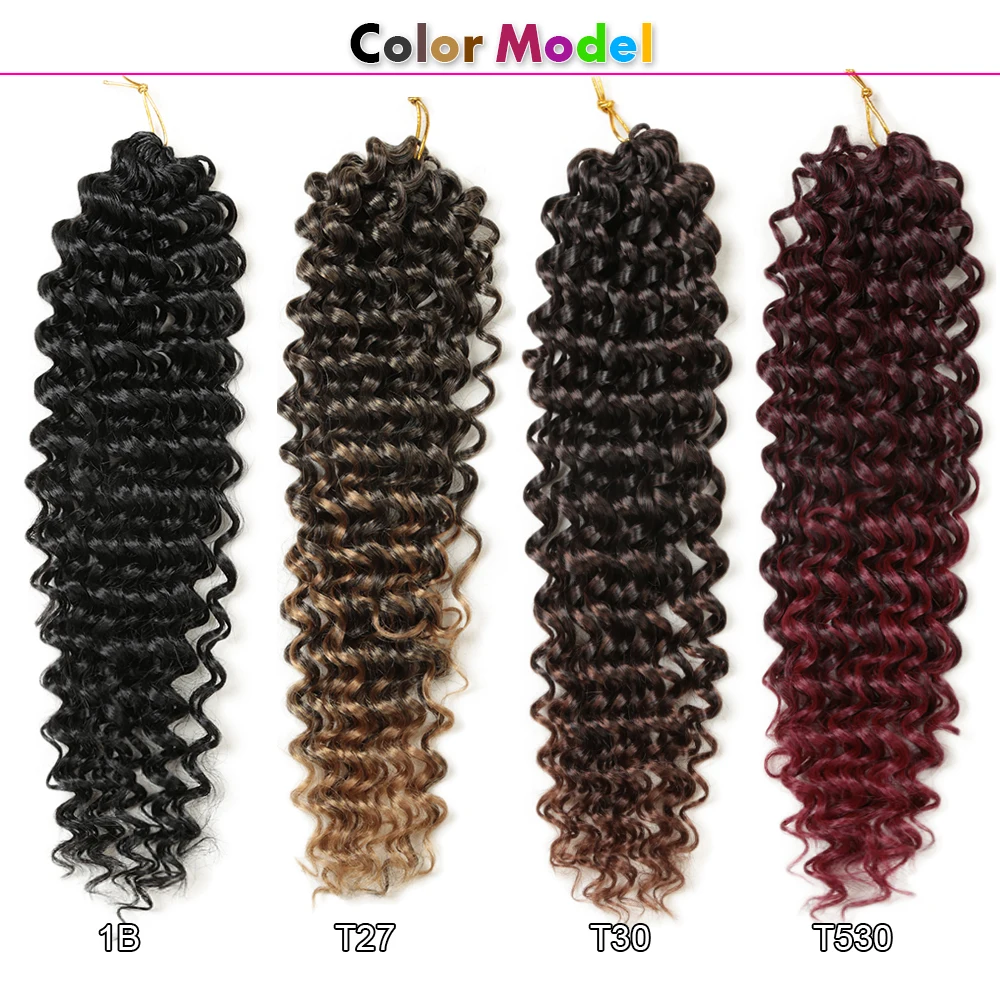Hair Expo City-Tresses Synthétiques Naturelles au Crochet, Extensions de Cheveux avec Extrémités Bouclées, 16 Pouces