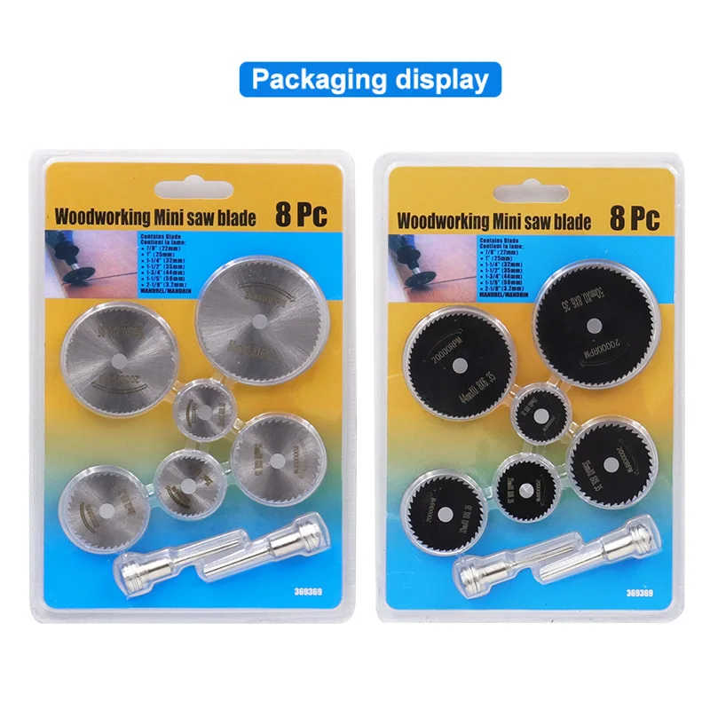 8pcs set Mini HSS Circular Saw Blade Rotary Tool for Dremel Metal Cutter Power Tool Set Wood Cutting Discs Drill Spindle Cutoff