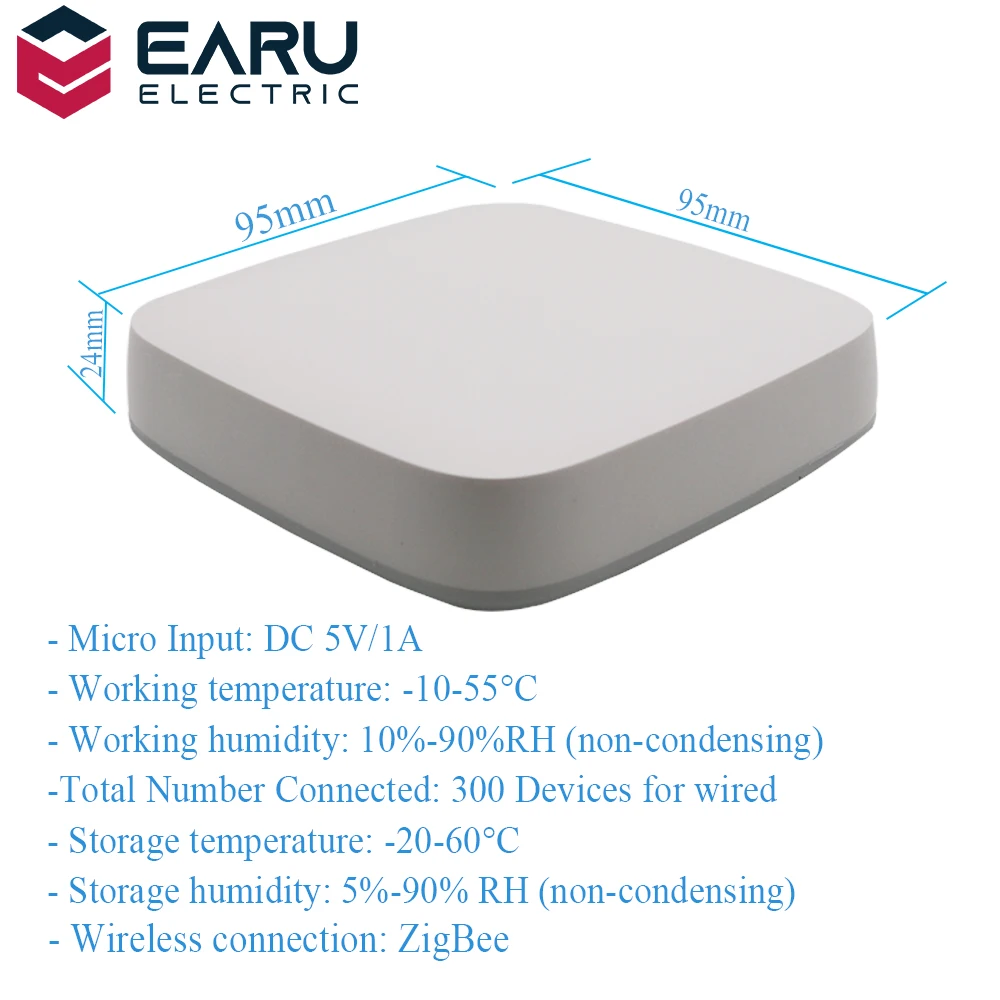 Tuya Wired Zigbee Bridge Smart Home Zigbee Gateway Hub Remote Control Zigbee Devices Smart Life APP Works with Alexa Google Home