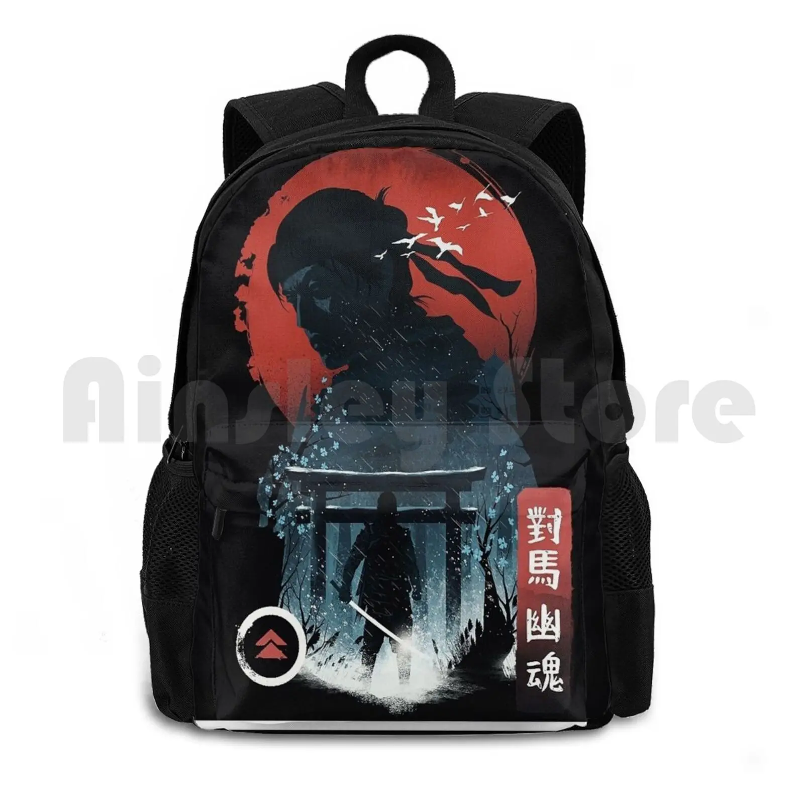 

Рюкзак для активного отдыха Jinsakai Ps4, Японская спортивная сумка для вождения, скалолазания, призрак цушимы, японского аниме