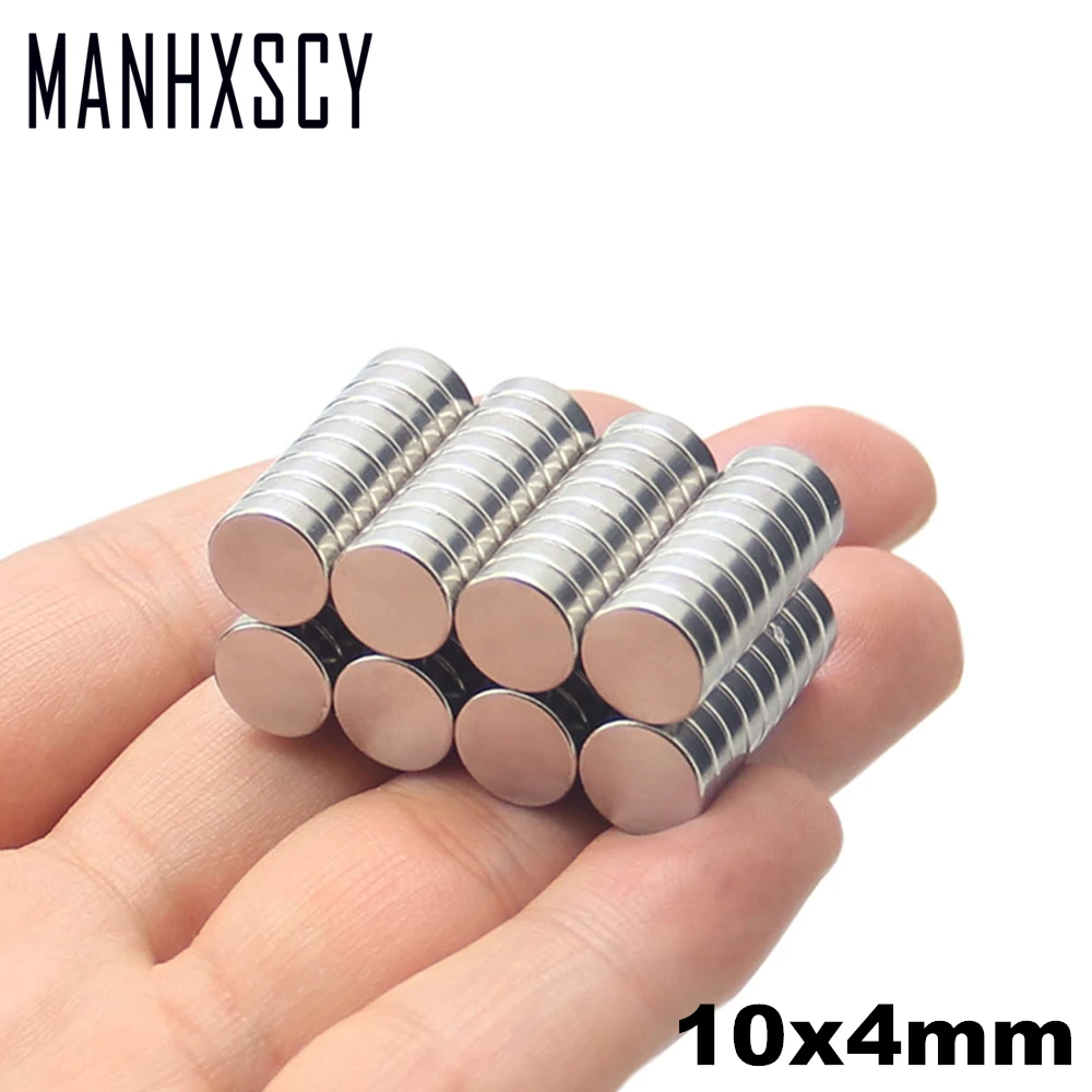 

500pcs Neodymium N35 Dia10mm X 4mm Strong Magnets Tiny Disc NdFeB Rare Earth For Crafts Models Fridge Sticking magnet 10x4mm