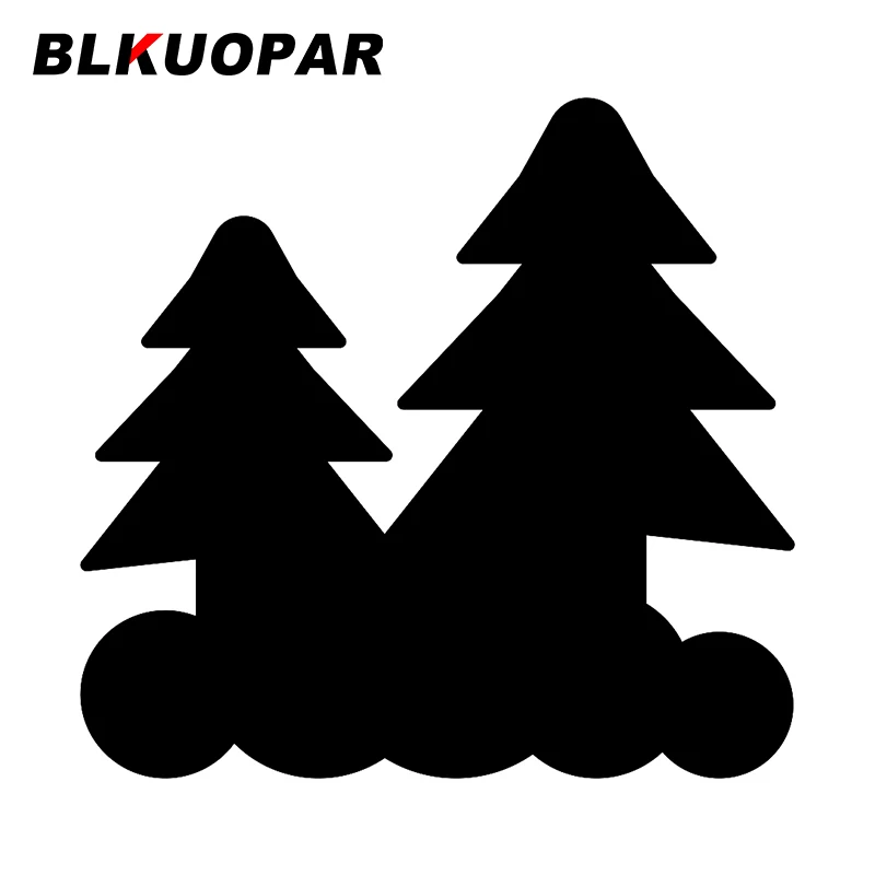 BLKUOPAR for Christmas Trees Snowdrift Silhouette Car Stickers Skateboard Vinyl Decals Windshield Waterproof Custom Printing