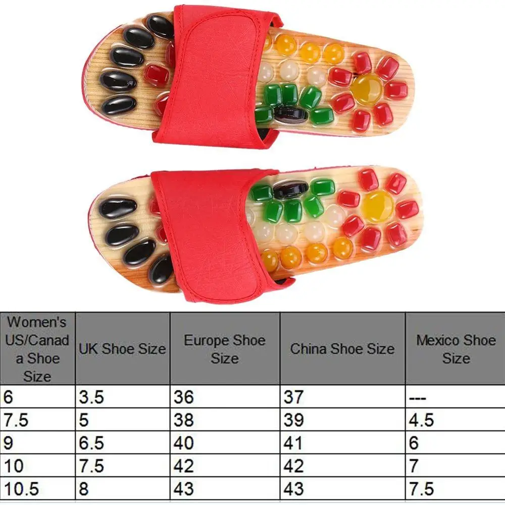 Pantoufles de Massage des pieds en galets naturels, chaussures de Massage à points pour hommes, activation du sang, Relaxation, chaussure de Massage pour la santé des personnes âgées