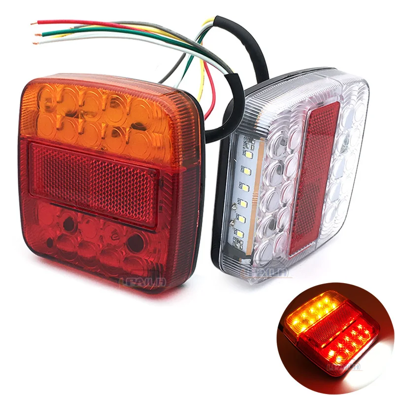 

2 X12V Trailer Truck Caravan 26LED Taillight Brake Stop Turn Signal Indicator Light Lamp Plate Light.