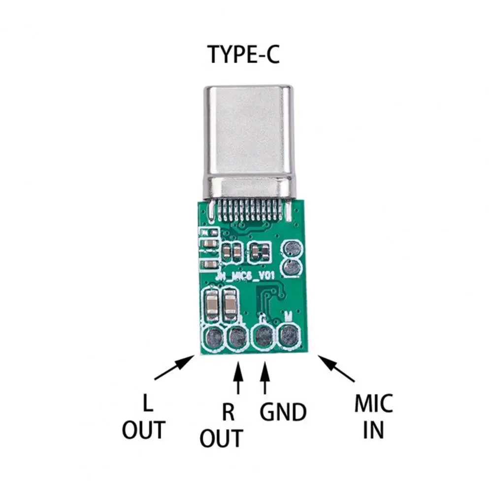 Type-C 16Bit Digital o Headphone Adapter Lossless Sound Quality Dac Decoding Sound Card Amp Diy for Smart Device