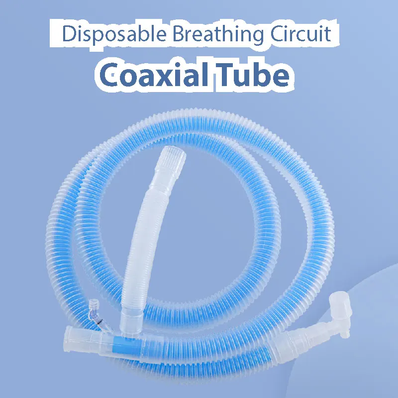 Canack Disposable Medical Coaxial Breathing Circuit 1.6m/1.8m Ventilator Anesthesia Breathing Circuit