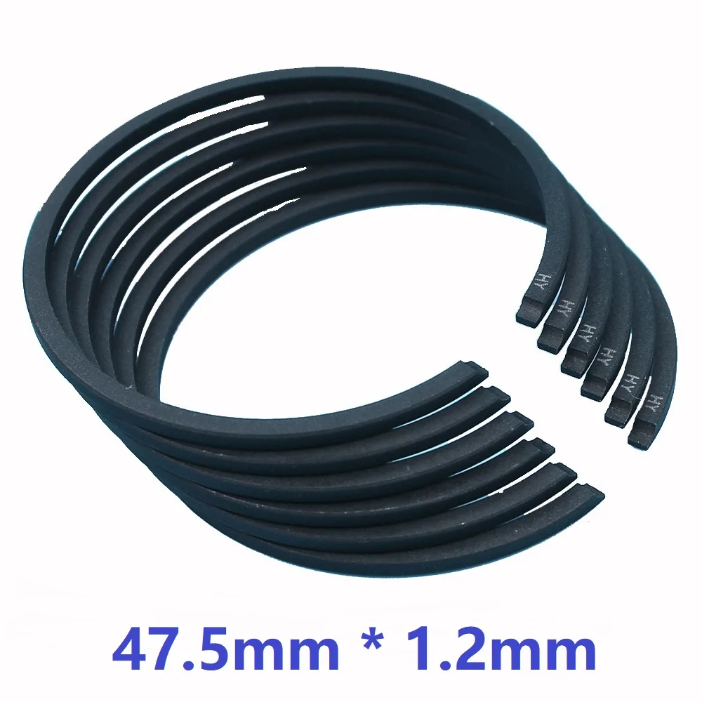 6 قطعة/الوحدة 47.5 مللي متر * 1.2 مللي متر مكبس حلقة يناسب ZENOAH G620PU G621 6200 OEM استبدال 2618-41210 و أكثر العالمي 62CC 2 السكتة الدماغية بالمنشار