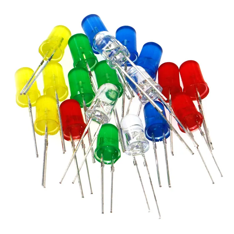 300pcs 3mm 5mm 5 Colors LED Light Emitting Diode Assorted Kit