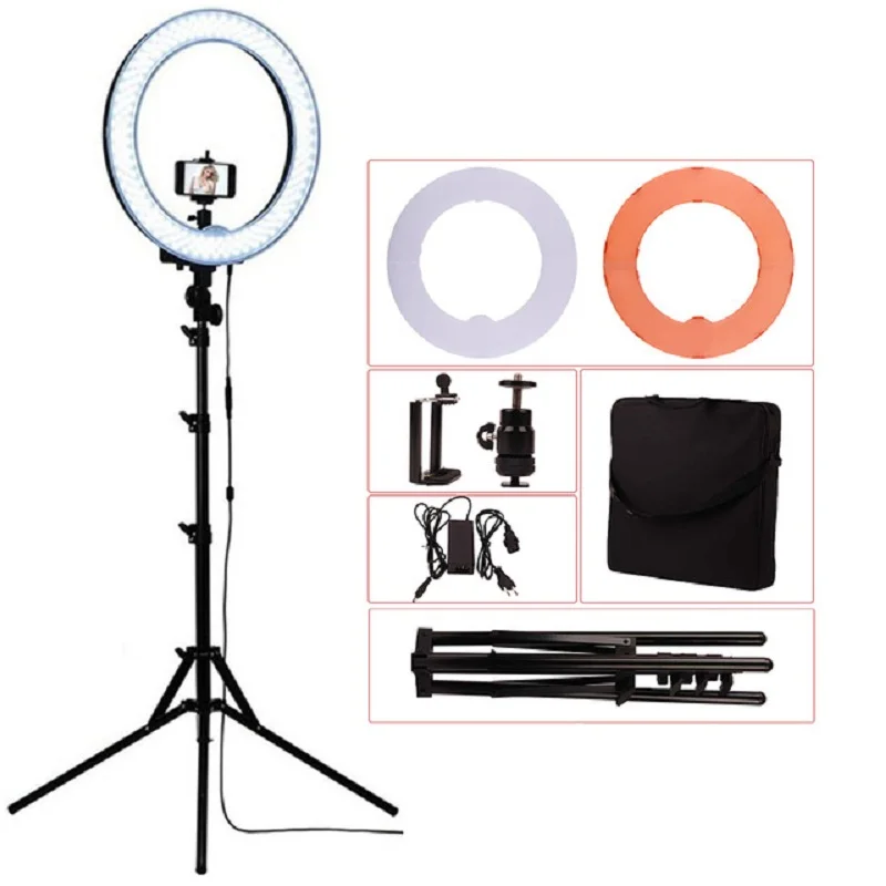 Photography 18 inch Led Ring Light  with Tripod Stand 3200K-5500K Photo Video Studio Lamp Bulb for Professional DSLR Camera