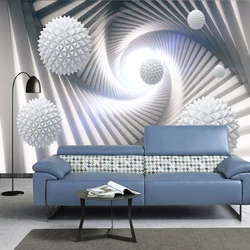Custom 3D Mural Wallpaper Abstract Stereoscopic Space Circle Ball Modern Living Room TV Background Decor Photo Wall Paper Fresco