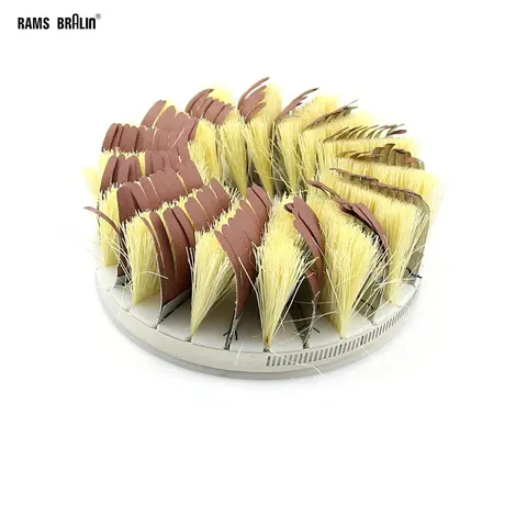 1 pcs 7" M16 Sisal & Emery Cloth Polishing Wheel Brush for Wooden Door Grinding